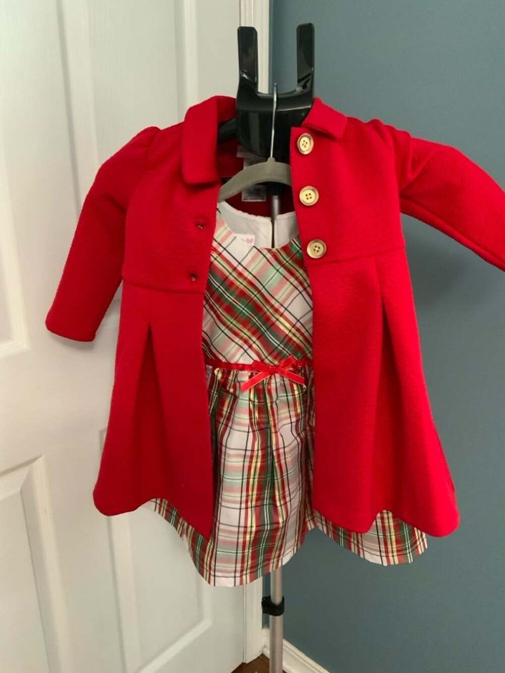 Rare Editions Dress and Coat Set Size 2T Red Plaid